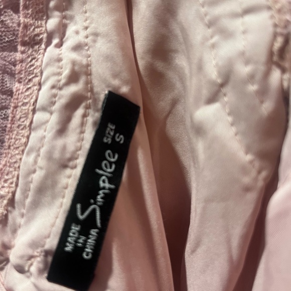 Simple Pink Ruffled Wedding Dress - Picture 4 of 10